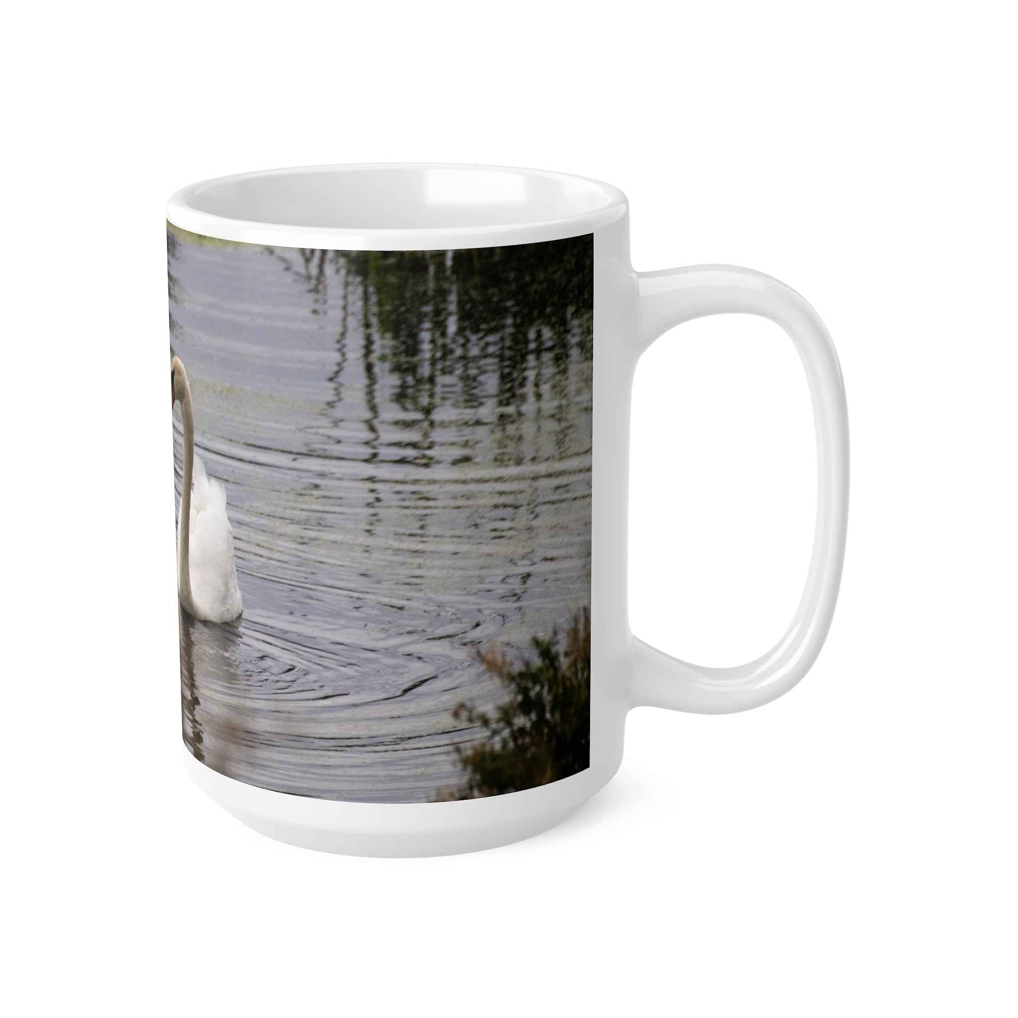 Swan Themed Ceramic Coffee Mug - 11oz & 15oz