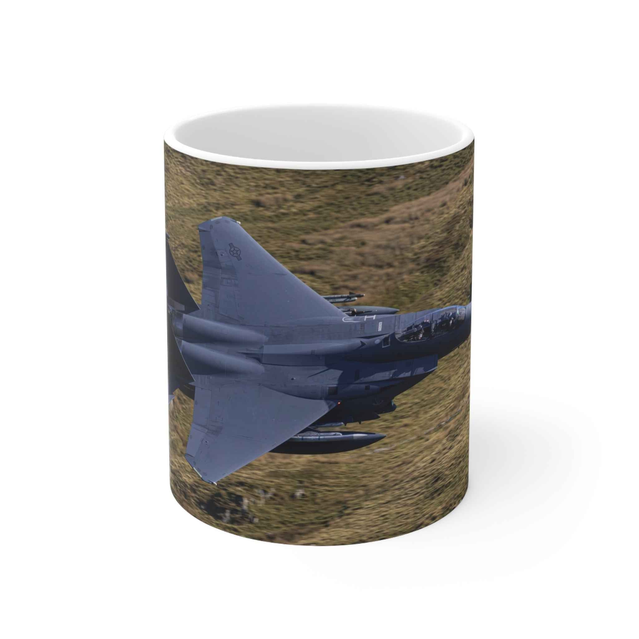 F-15 Fighter Jet Ceramic Coffee Mug – Aviation Photo 11oz & 15oz