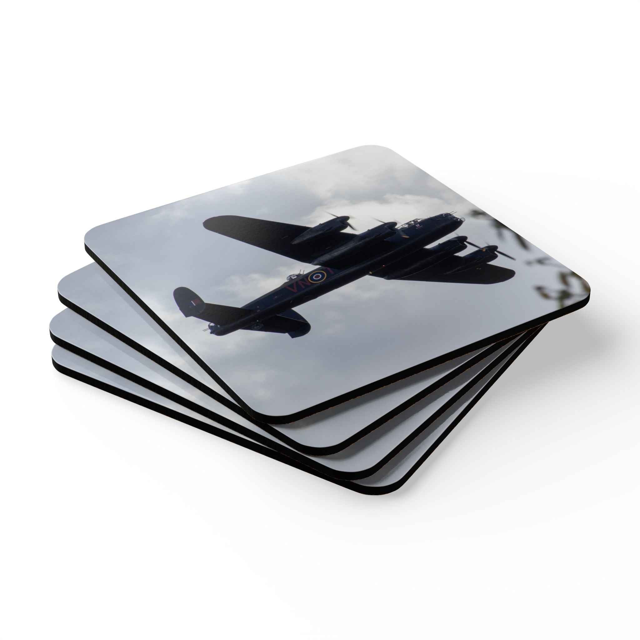 Lancaster Bomber Cork Coaster Set