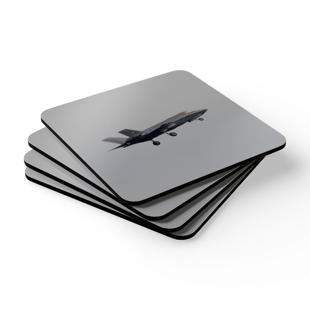 F35 Cork Coaster Set - Lxkey Photography
