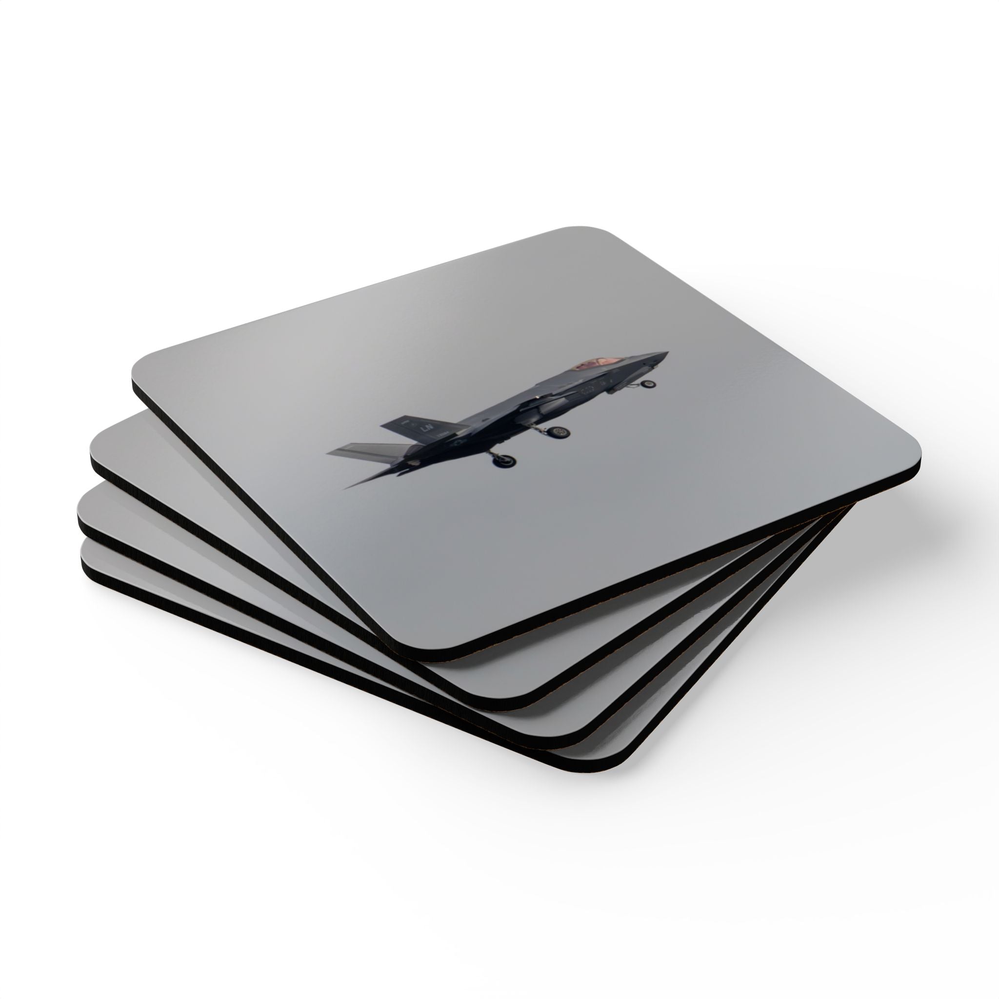 F35 Cork Coaster Set - Lxkey Photography