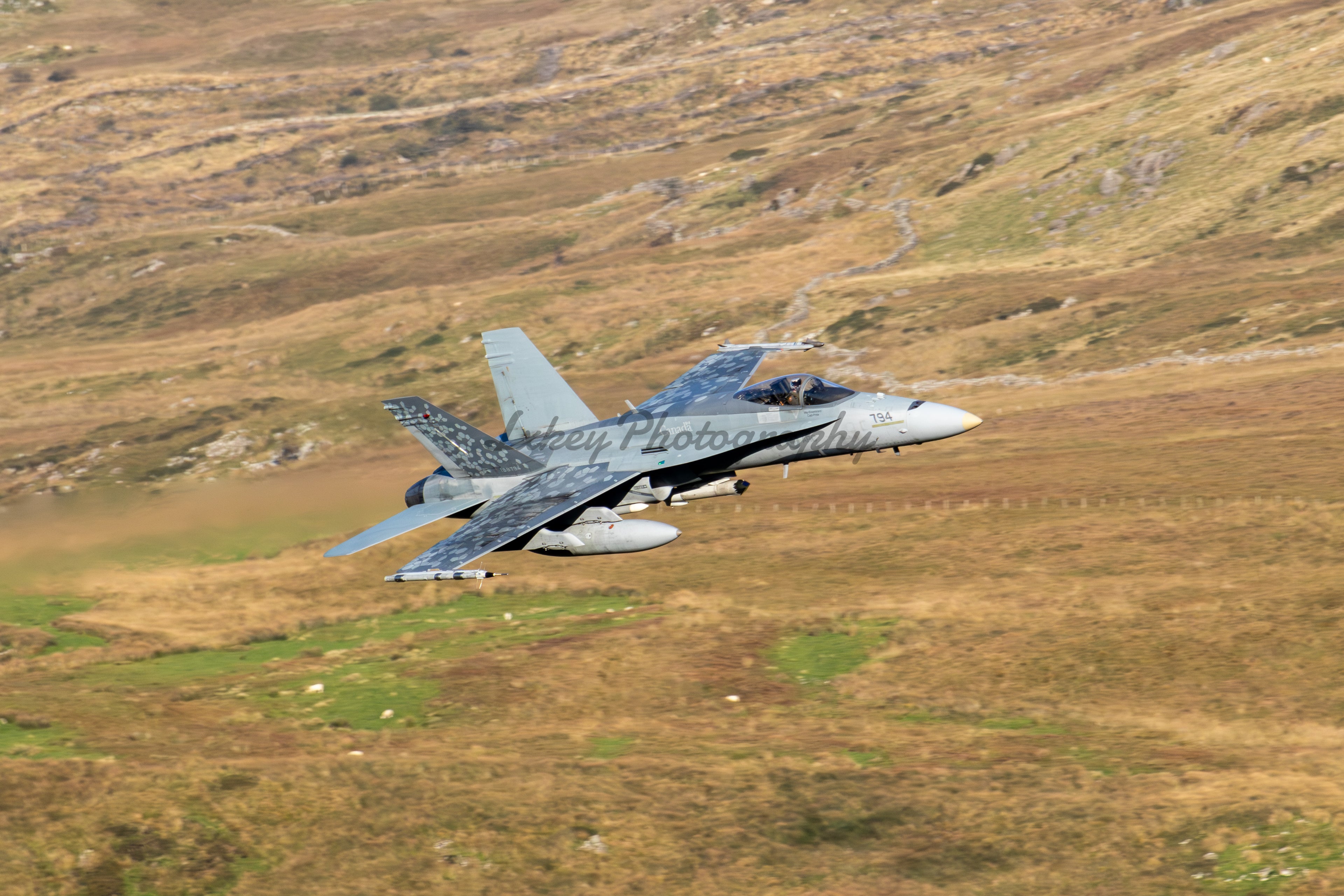 RCAF F18 Mach Loop A4 Framed Print