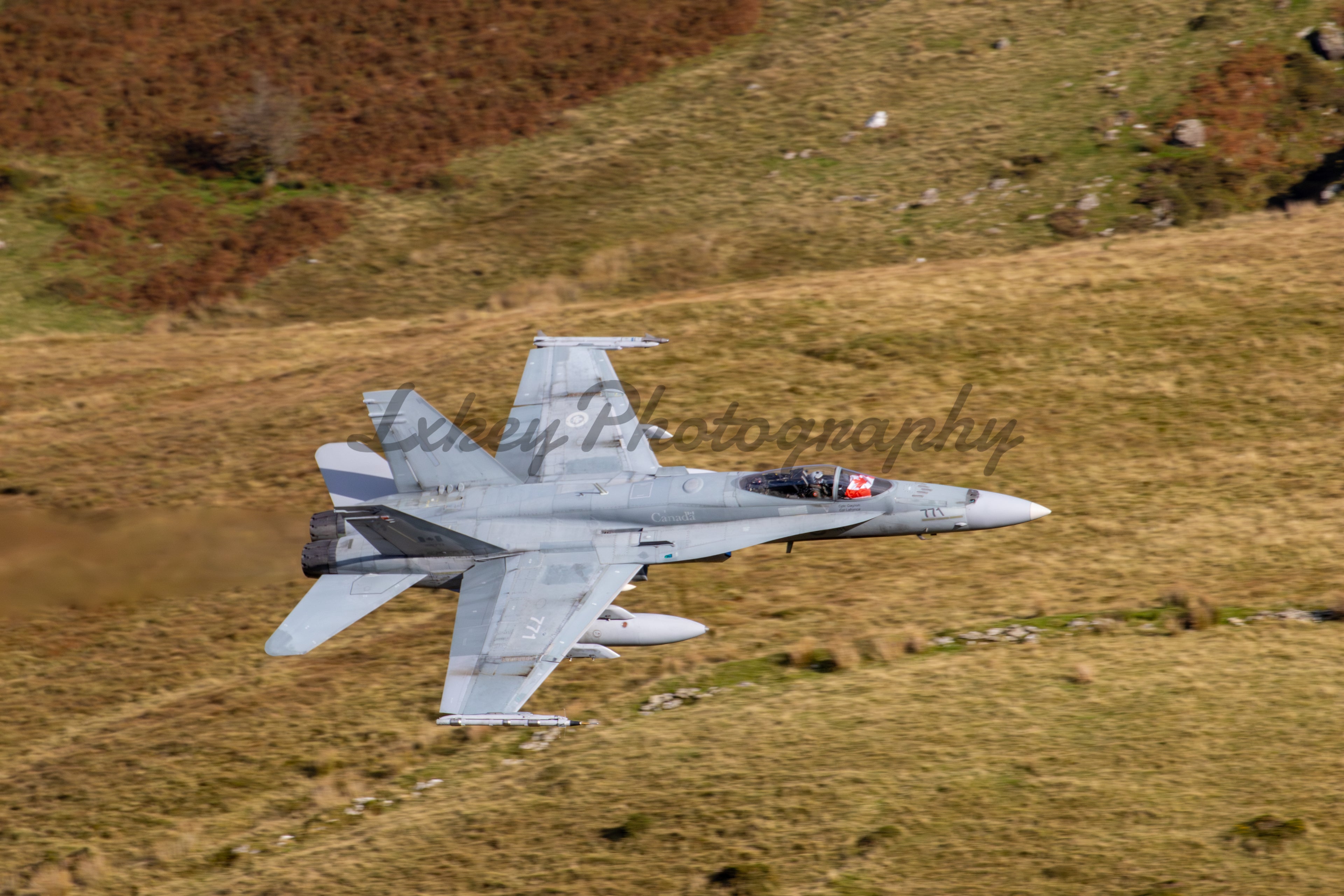 RCAF F18 Mach Loop A4 Framed Print