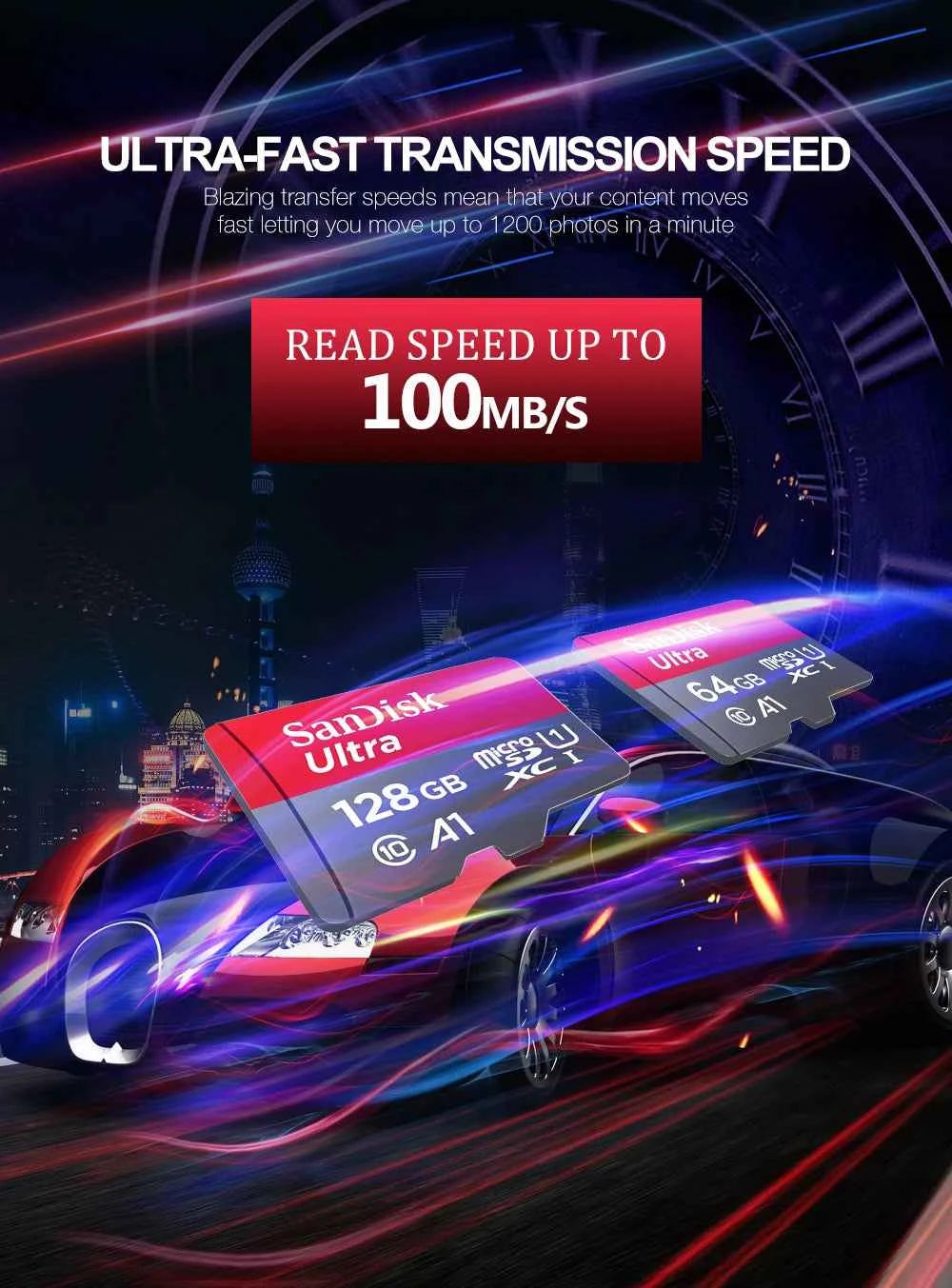 Official SanDisk Micro SD Card 256GB 128GB 64GB 32GB